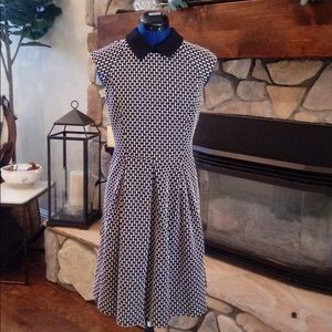 Ann Taylor Sleeveless Dress - Black & White